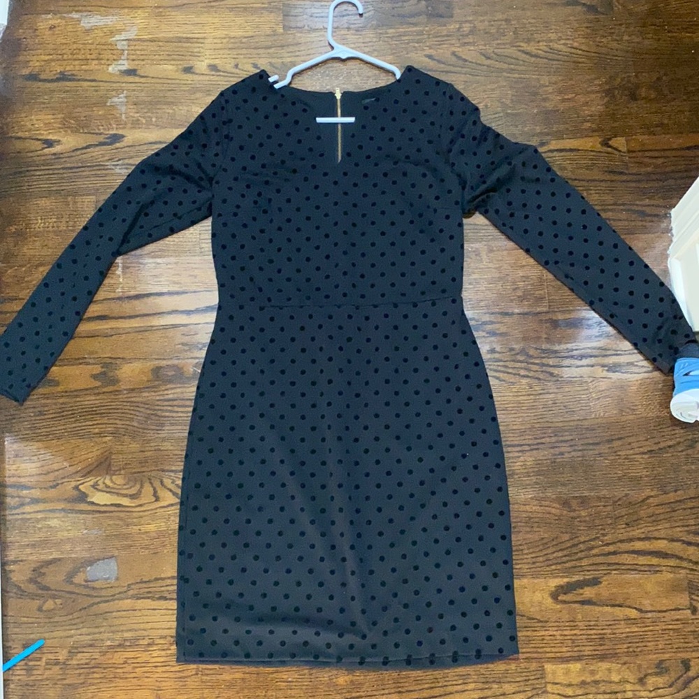 The Limited Black long sleeve polka dot dress!